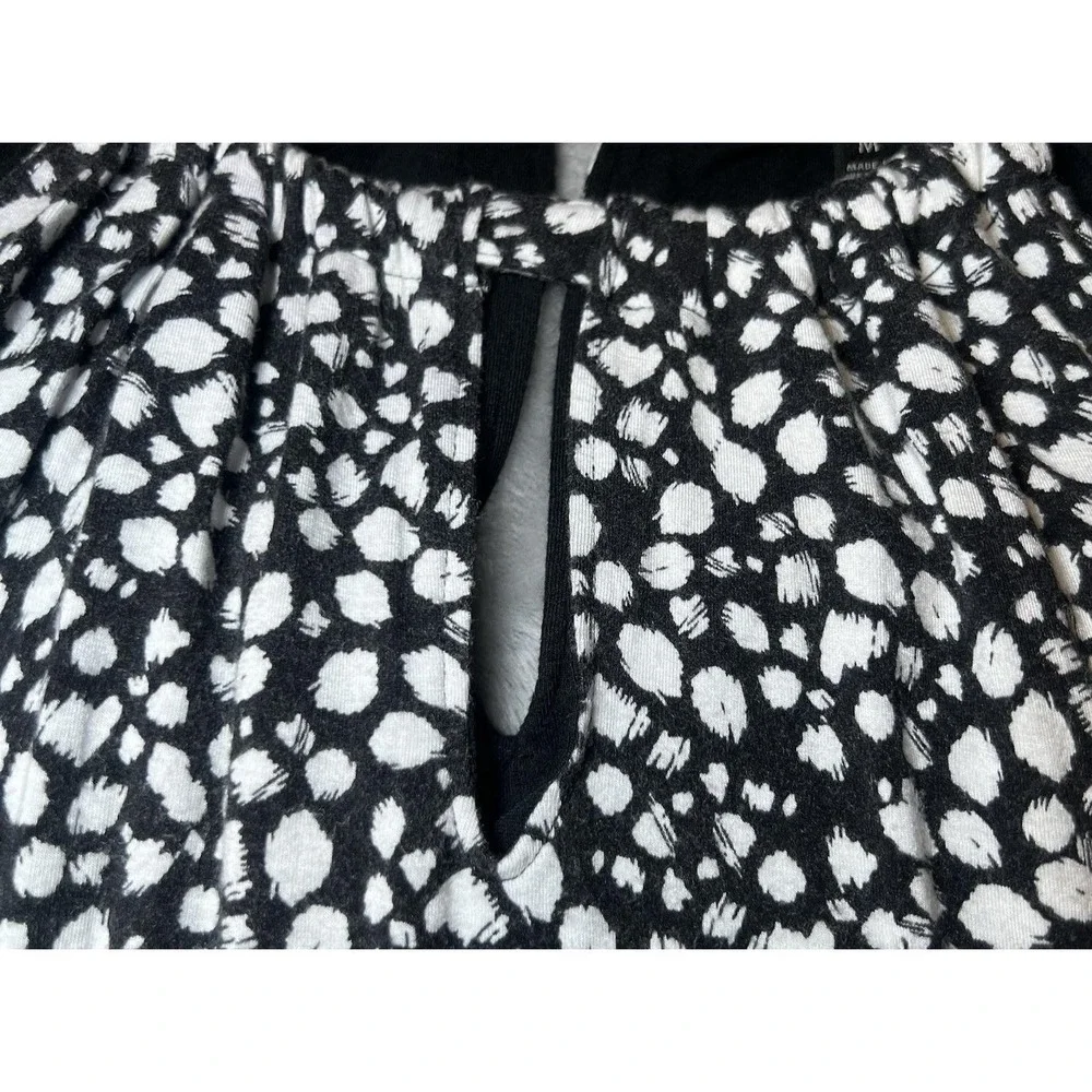 Banana Republic Womens Size Medium Halter Top Black White Speckled‎ Inner Bra